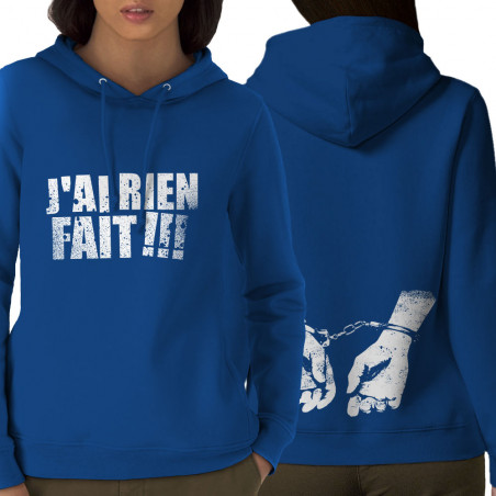 Sweat femme à capuche coton...