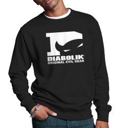 Sweat homme col rond noir Diabolik - D Logo (Diabolik)