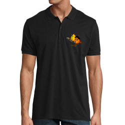Polo homme coton bio noir Pulpe Fiction (Gondrax,Fruits & Légumes,Films/Séries)