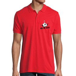 Polo homme coton bio rouge Ail Be Back (Ted Boundy,Fruits & Légumes,Humour)