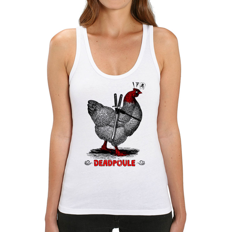Débardeur femme coton bio blanc Deadpoule (Gondrax,Les Bébêtes,Animaux,Humour,Films/Séries)