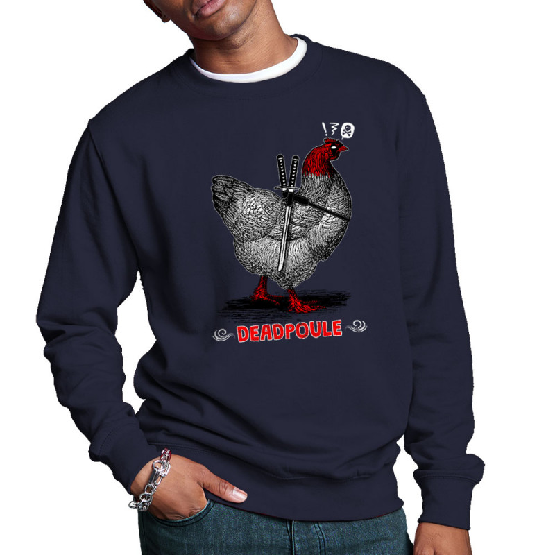 Sweat homme col rond bleu marine Deadpoule (Gondrax,Les Bébêtes,Animaux,Humour,Films/Séries)