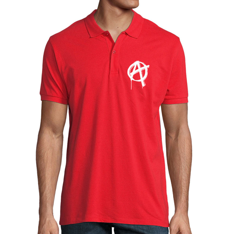 Polo homme coton bio rouge Anarchy (Gondrax,Slogans engagés,Rock & Punk)