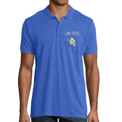 Polo homme coton bio bleu royal Lara-Clette (A²,Films/Séries,Humour)