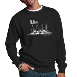 Sweat homme col rond noir The Bottles (Gondrax,Humour,Alcool,Amazon)