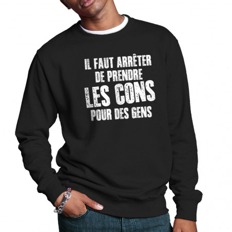 Sweat homme col rond "Il...