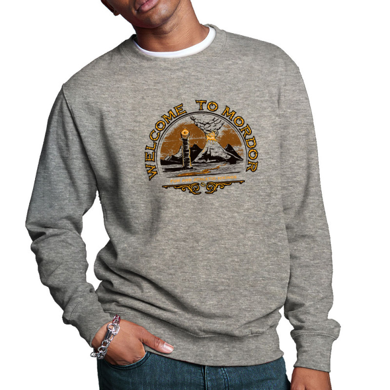 Sweat homme col rond gris chiné Welcome to Mordor (Le Duc,Films/Séries)