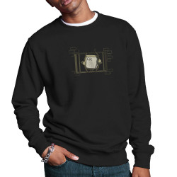 Sweat homme col rond noir Echappe - Escape (Gondrax,Jeux Vidéo / Geek,Humour)