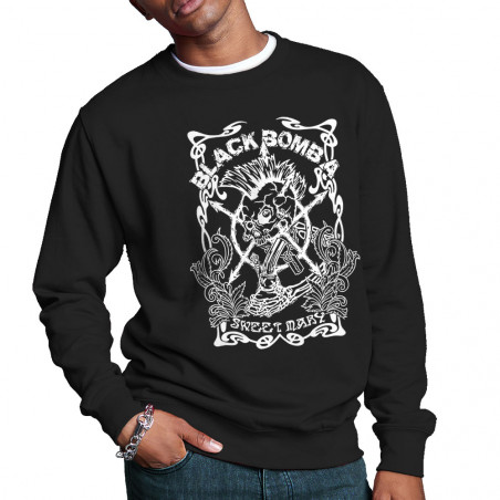 Sweat homme col rond noir Black Bomb A - Sweet Mary (Black Bomb A)