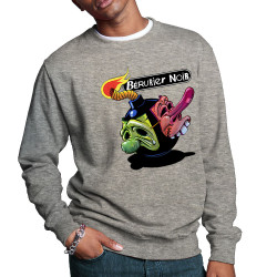 Sweat homme col rond gris chiné Bérurier Noir - Bombe (Bérurier Noir,Laul)