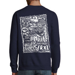 Sweat homme col rond bleu marine Nawak - Patchwork (Nawak)