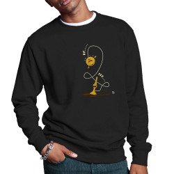 Sweat homme col rond noir Bilboquet (Trabe,Humour)