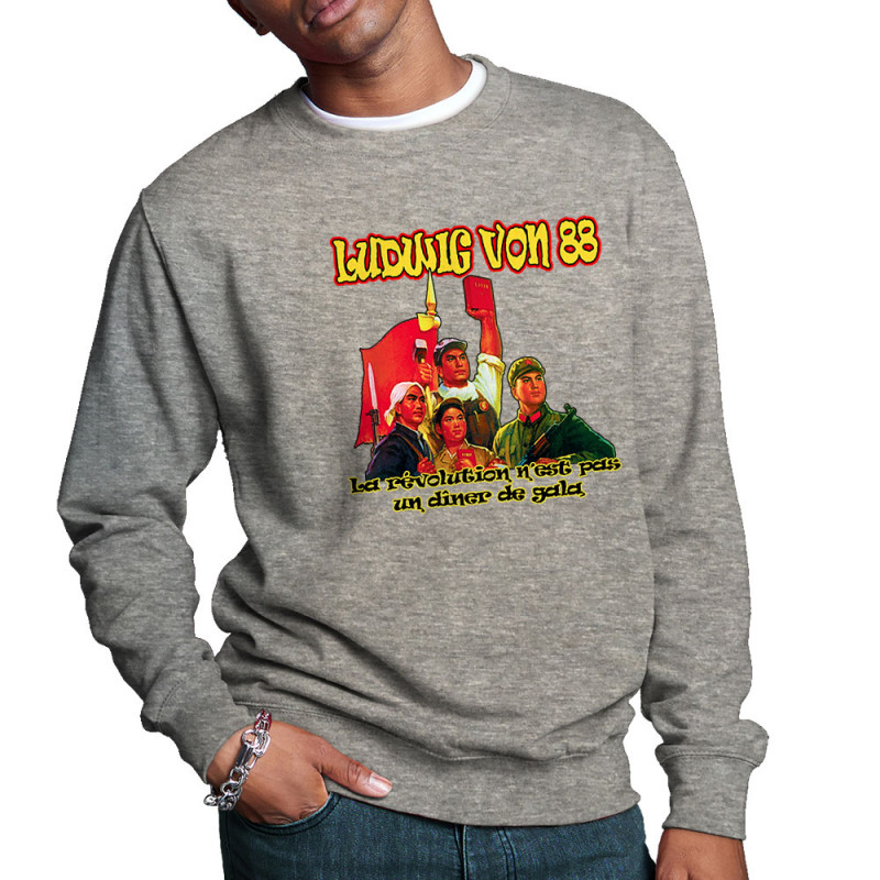 Sweat homme col rond gris chiné Ludwig Von 88 - La révolution (Ludwig Von 88)