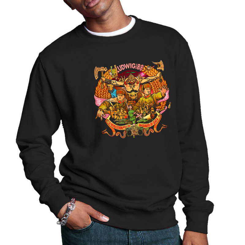 Sweat homme col rond noir Ludwig Von 88 - Diner de gala (Ludwig Von 88)