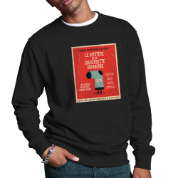 Sweat homme col rond noir Le mystère de la chaussette (Alex Kidd,Humour)