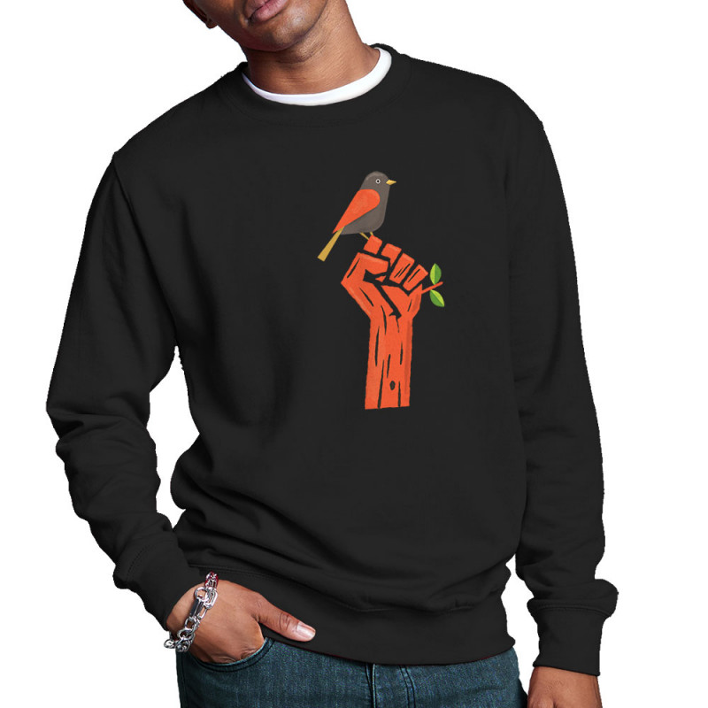 Sweat homme col rond noir Résiste (Alex Kidd,Ecologie)