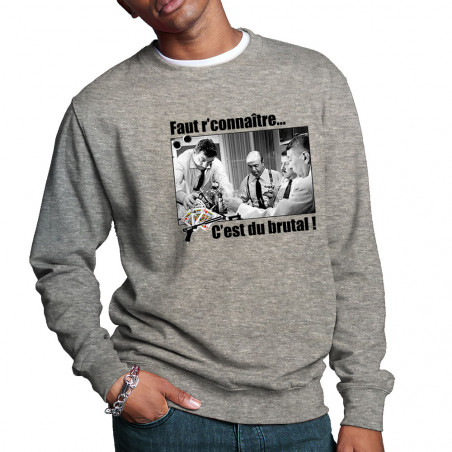 Sweat homme col rond "Faut...