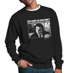 Sweat homme col rond noir Les cons ça ose tout (Films/Séries,Les Tontons Flingueurs)