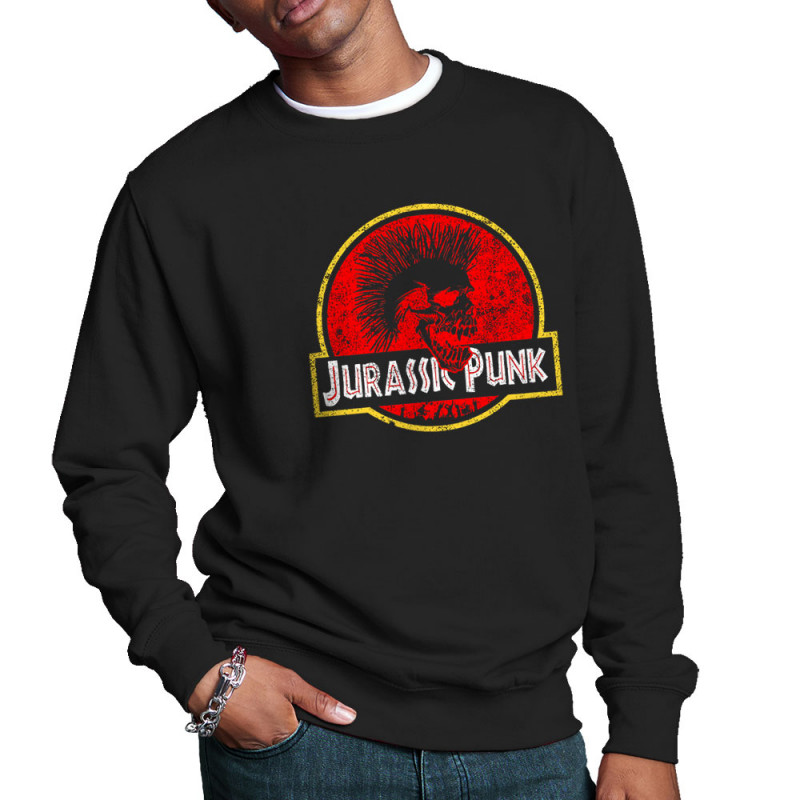 Sweat homme col rond noir Jurassic Punk (Gondrax,Films/Séries,Rock & Punk,Détournements)
