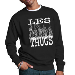 Sweat homme col rond noir Les Thugs - Guerriers Massaï (Les Thugs)