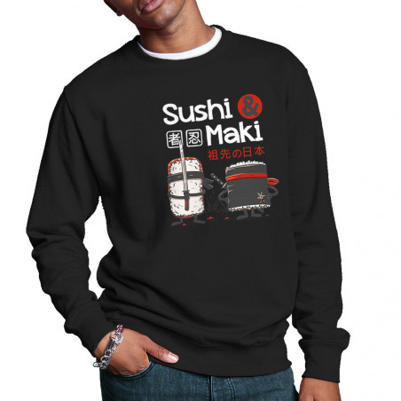 Sweat homme col rond "Sushi...