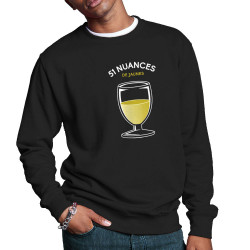 Sweat homme col rond noir 51 nuances de jaunes (Le Duc,Alcool)