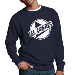 Sweat homme col rond bleu marine Logo (Les Cadavres)