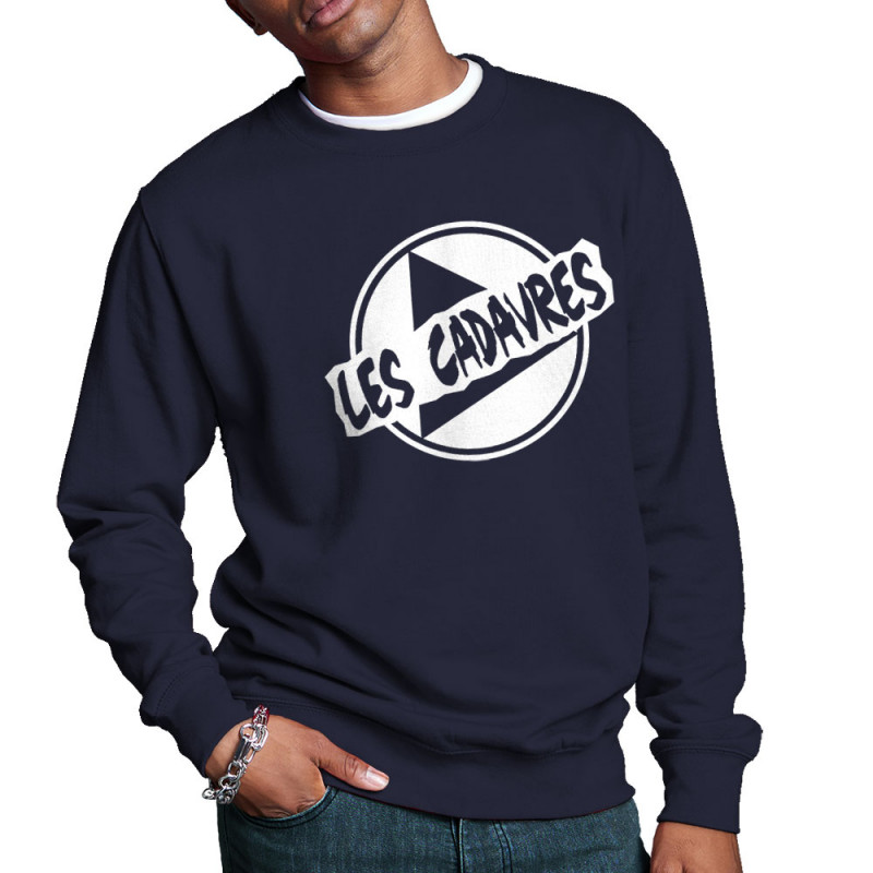 Sweat homme col rond bleu marine Logo (Les Cadavres)