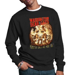 Sweat homme col rond noir Primitive Girls (Washington Dead Cats)