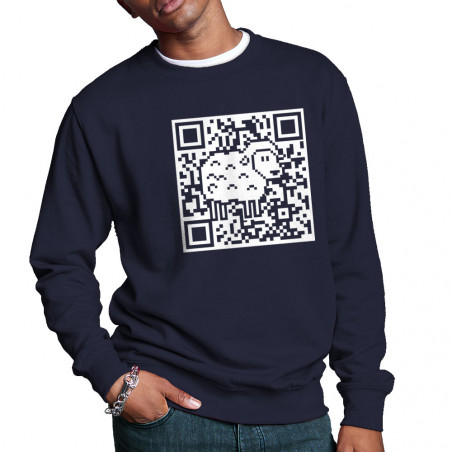 Sweat homme col rond "QR...