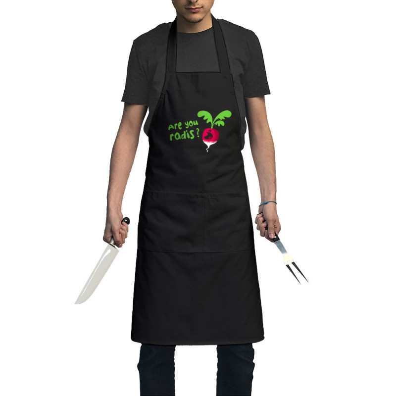 Tablier unisexe noir Are You Radis (Ted Boundy,Fruits & Légumes,Humour)