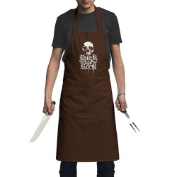 Tablier unisexe chocolat Punk Rock Never Ends (Têtes de morts,Rock & Punk)