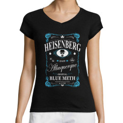T-shirt femme col V noir Heisenberg Pure Trade (Gondrax,Films/Séries)