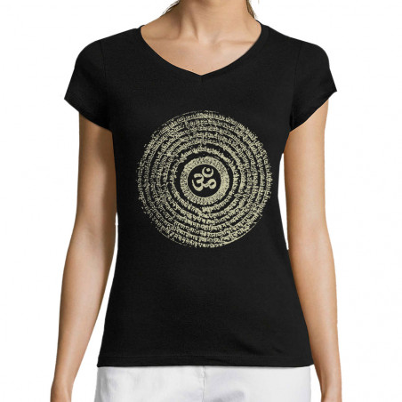 T-shirt femme col V "Ohm...