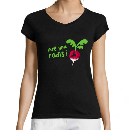 T-shirt femme col V "Are...