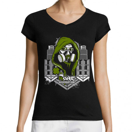 T-shirt femme col V "Kore...