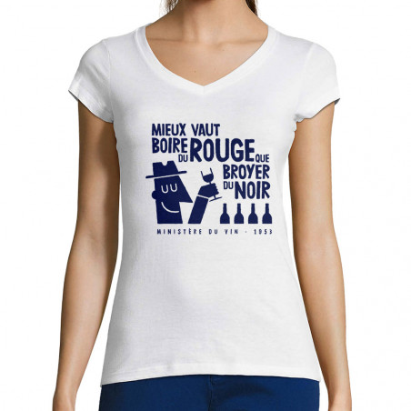 T-shirt femme col V "Mieux...