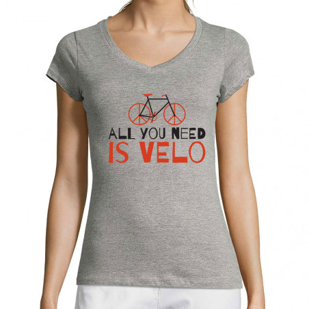T-shirt femme col V "All...