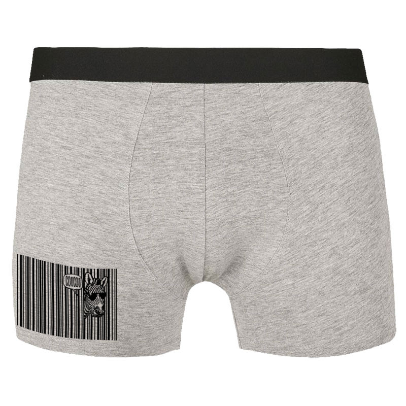 Caleçon boxer homme gris chiné Coucou (Gondrax,Animaux,Humour)
