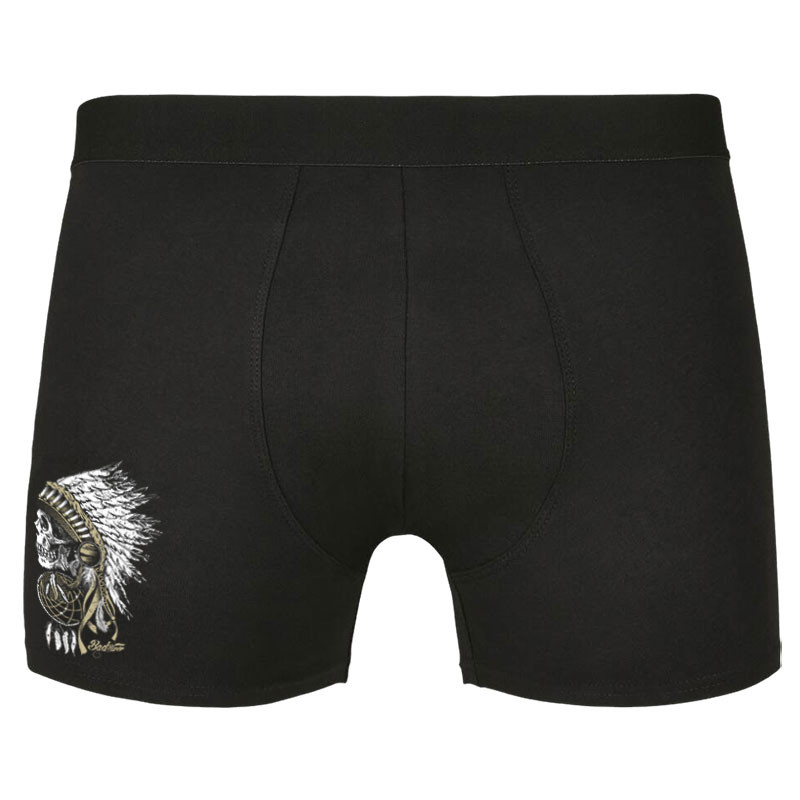 Caleçon boxer homme noir Bad River - Chief Skull (Simon,Bad River,Ethnique)