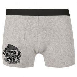 Caleçon boxer homme gris chiné Santa Muerte - Dead Fisherman (Simon,Santa Muerte,Têtes de morts)