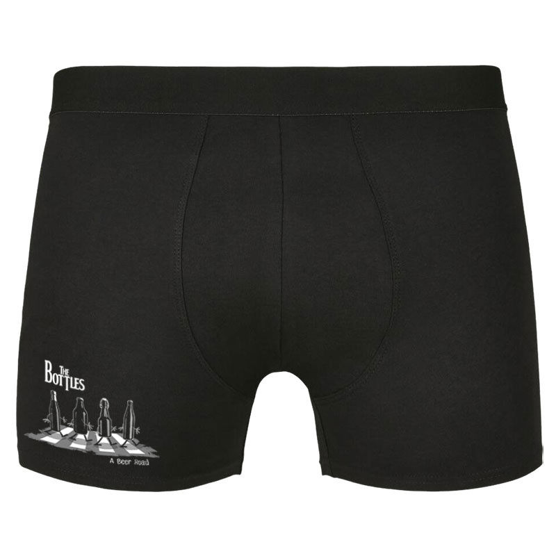 Caleçon boxer homme noir The Bottles (Gondrax,Humour,Alcool,Amazon)