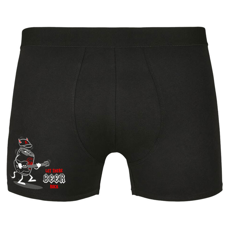 Caleçon boxer homme noir Let There Beer Rock (Gondrax,Alcool,Rock & Punk,Humour)