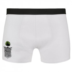 Caleçon boxer homme blanc Know Your Roots (Ecologie,Ethnique)