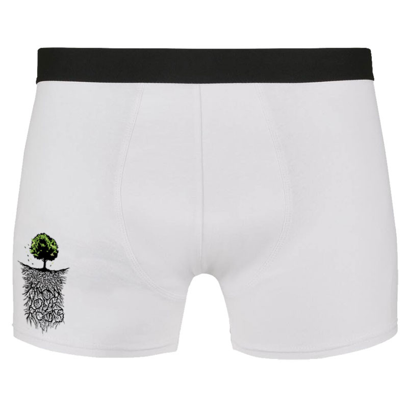 Caleçon boxer homme blanc Know Your Roots (Ecologie,Ethnique)