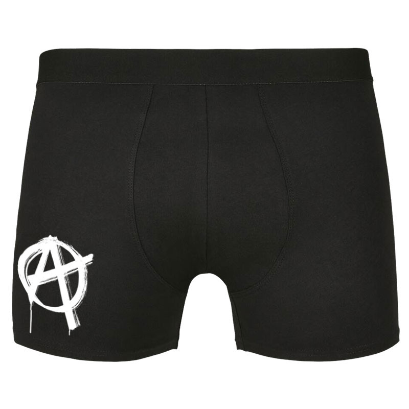 Caleçon boxer homme noir Anarchy (Gondrax,Slogans engagés,Rock & Punk)