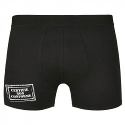 Caleçon boxer homme noir Certifié non conforme (Gondrax,Slogans engagés)