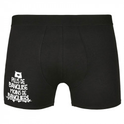 Caleçon boxer homme noir Plus de banquise (Gondrax,Slogans engagés,Ecologie)
