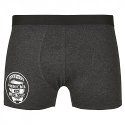 Caleçon boxer homme gris anthracite Anarchie en Macronie (Gondrax,Slogans engagés,Humour)