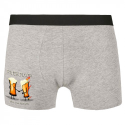 Caleçon boxer homme gris chiné Pinte Floyd (Gondrax,Alcool,Humour)